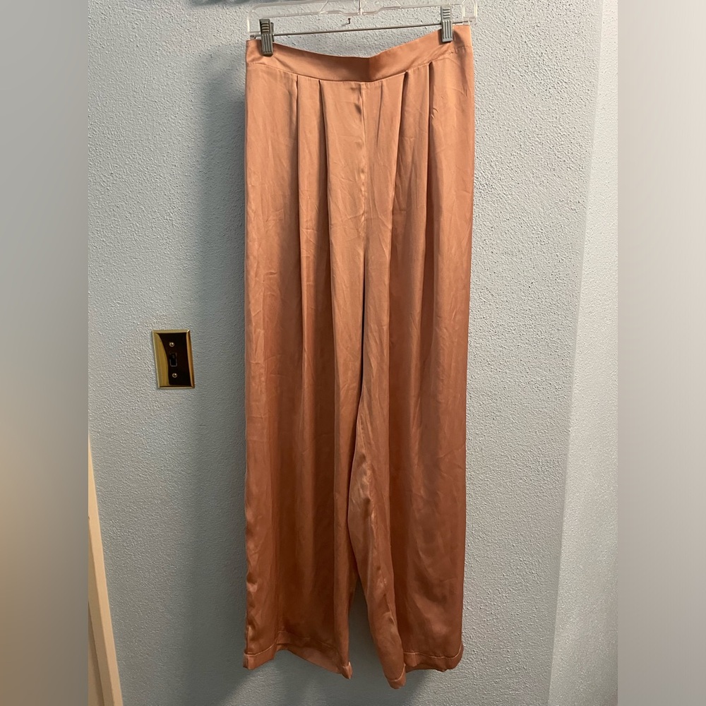 Pink Satin Pants